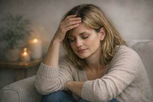 Illustratie vrouw met zorgen